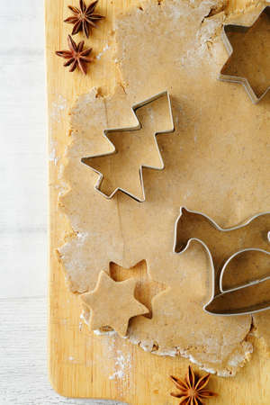 dough for christmas cookies, close-up