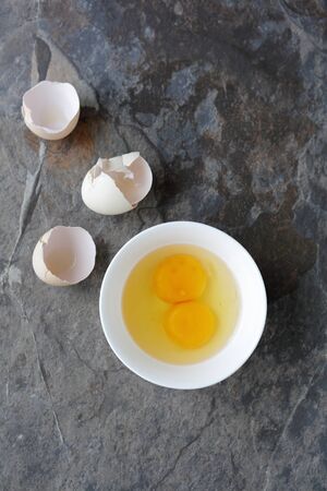 fresh eggs in bowl