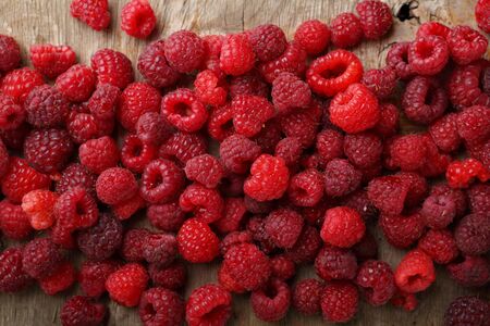 Berry background, raspberries