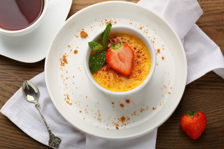 Vanilla creme bruleeの写真素材