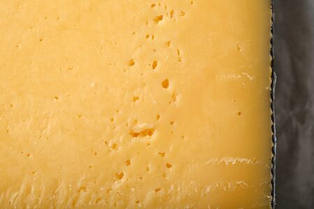 Yellow cheese closeup, food aboveの写真素材