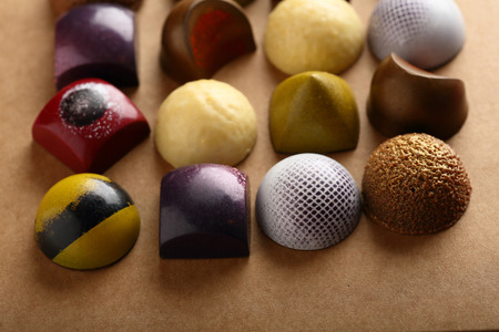 Chocolate art  candies, food closeupの写真素材