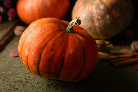Orange pumpkin, food closeupの写真素材