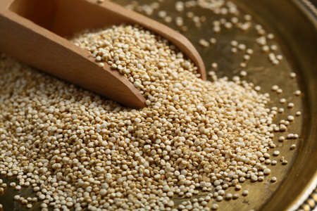Healthy quinoa seeds, food closeupの写真素材