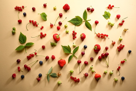 Summer berries patternの写真素材