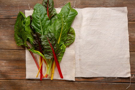 Fresh rainbow chard swiss, food aboveの写真素材