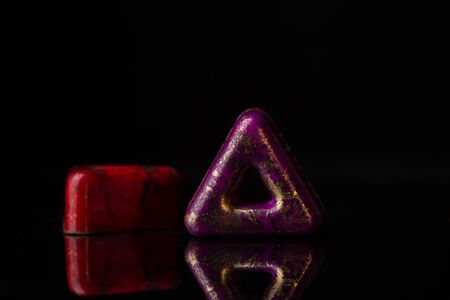 Exclusive chocolate candy on blackの写真素材