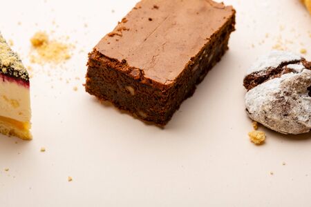 Brownie cake slice and other cakeの写真素材
