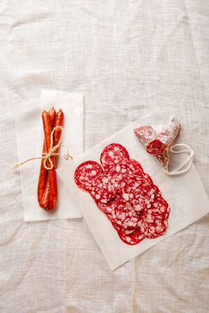 Tomato and duck meat sandwichの写真素材