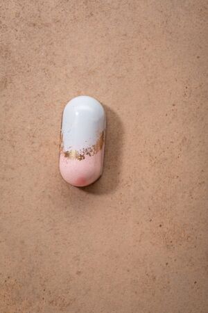 chocolate bonbon on stone background top viewの写真素材