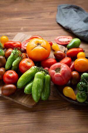 Set of local tomatoes close-upの写真素材