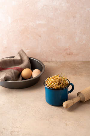Cooking cpncept berries and baking pan