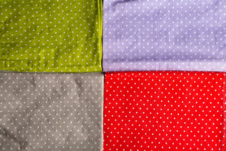 Top view of kitchen fabric cloth backdropの写真素材