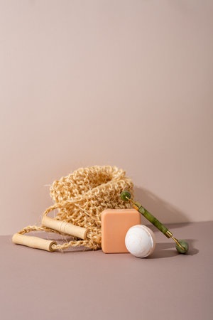 Body care concept zero waste soapの写真素材