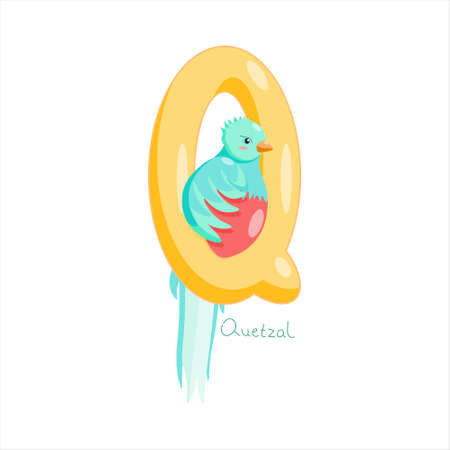 Letter P. Childrens alphabet, cute panda. Vector illustration for learning English.のイラスト素材