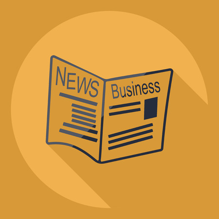 Flat modern design with shadow  Icon newspaperのイラスト素材