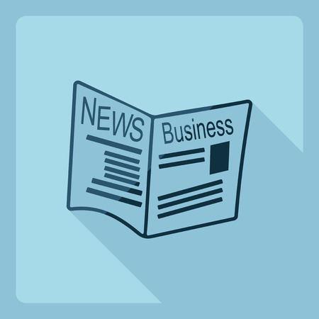 Flat modern design with shadow  Icon newspaperのイラスト素材