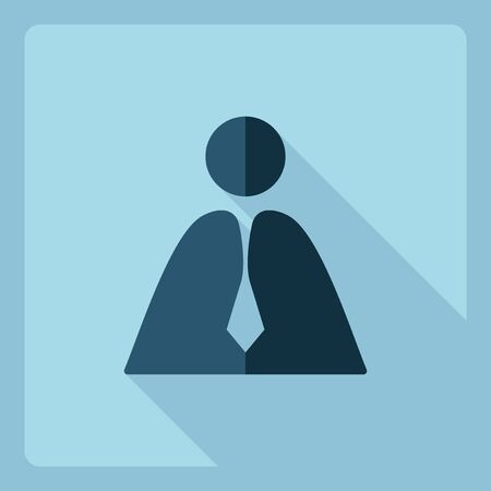 Flat modern design with shadow  Icon businessmanのイラスト素材