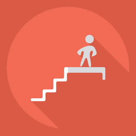 Flat modern design with shadow  Icon careerのイラスト素材
