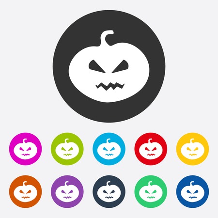 Flat modern design with shadow pumpkinのイラスト素材