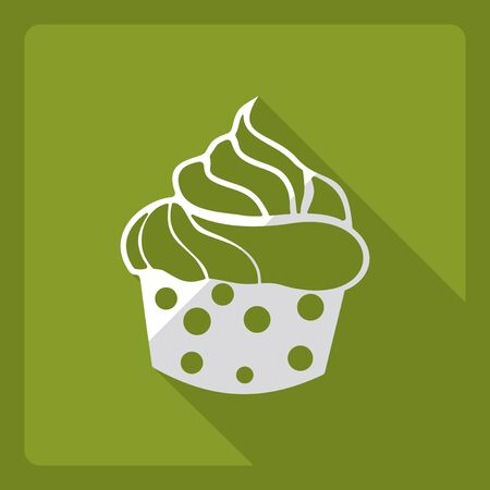 Flat modern design with shadow  Icon cakeのイラスト素材