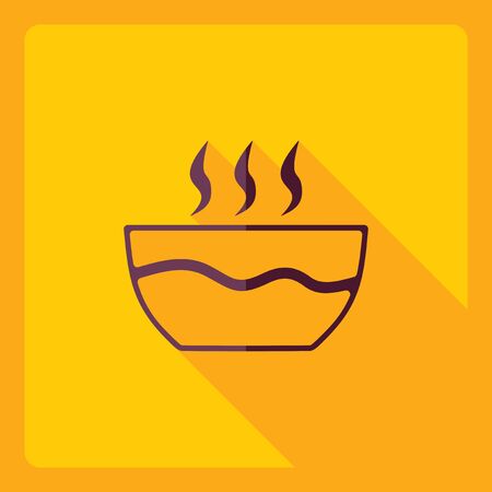 Flat modern design with shadow  Icon noodlesのイラスト素材