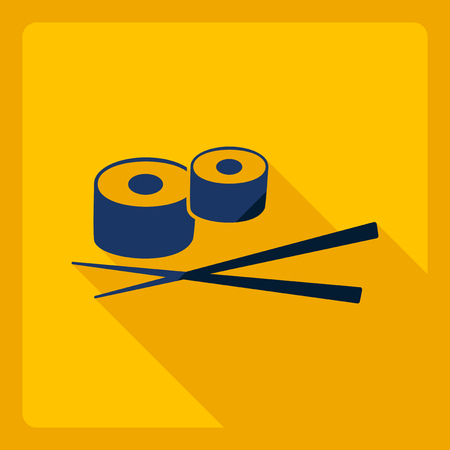 Flat modern design with shadow  Icon sushiのイラスト素材