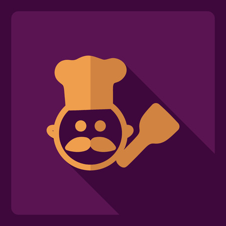 Flat modern design with shadow  Icon cookのイラスト素材