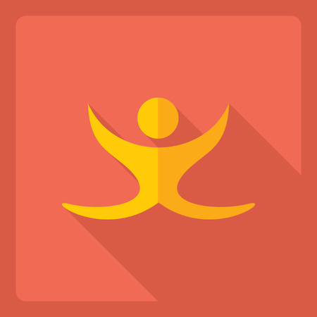 Flat modern design with shadow  Icon stick figureのイラスト素材