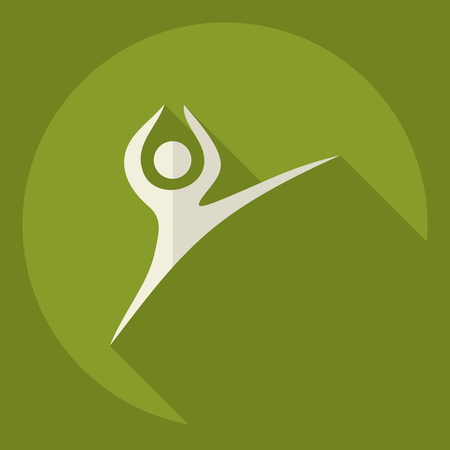 Flat modern design with shadow  Icon stick figureのイラスト素材