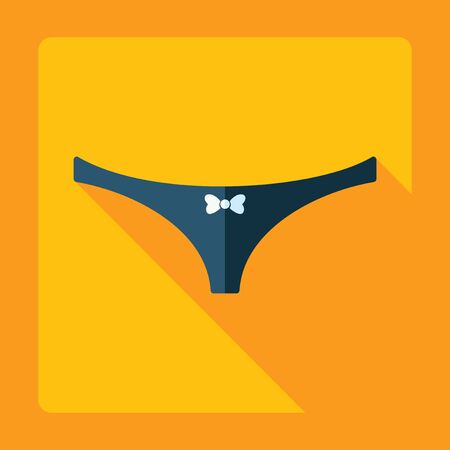 Flat modern design with shadow, women's Thongのイラスト素材