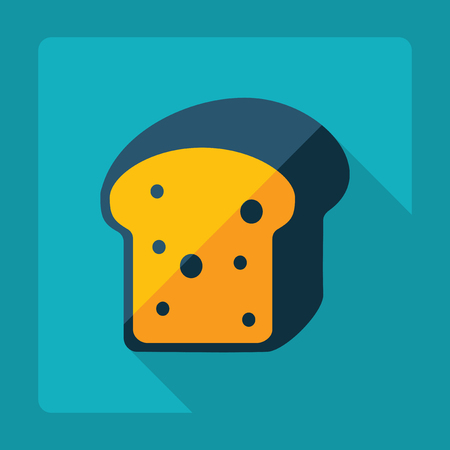 Flat modern design with shadow, breadのイラスト素材