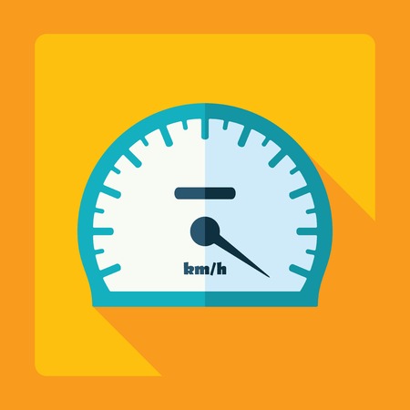 Flat modern design with shadow, speedometer, speed indicatorのイラスト素材