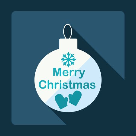 Flat modern design with shadow, Christmas ballのイラスト素材