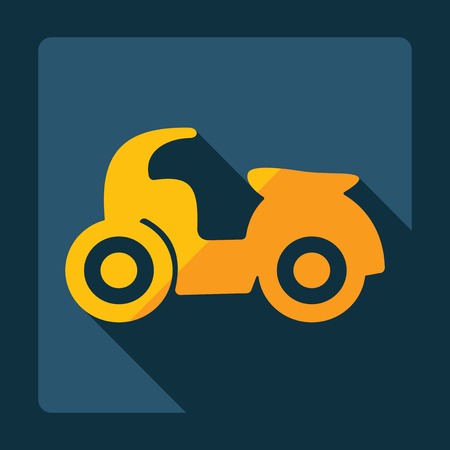 Flat modern design with shadow, motorcycleのイラスト素材