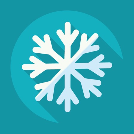 Flat modern design with shadow, snowflake