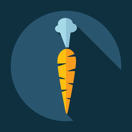 Flat modern design with shadow, carrotのイラスト素材