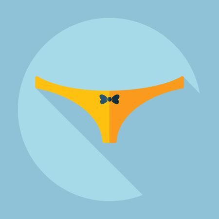 Flat modern design with shadow, women's Thongのイラスト素材