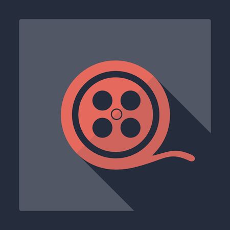 Flat modern design with shadow reel of filmのイラスト素材