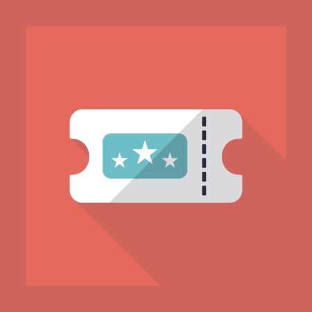 Flat modern design with shadow ticket to the cinemaのイラスト素材