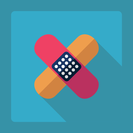 Flat modern design with shadow plasterのイラスト素材