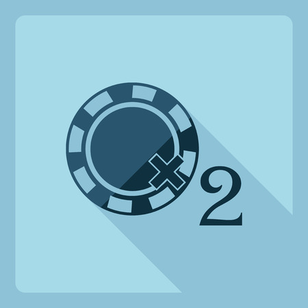 Flat modern design with shadow  Icon chipsのイラスト素材