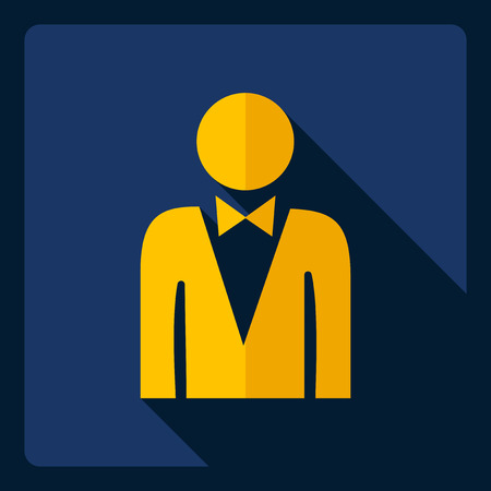 Flat modern design with shadow  Icon croupierのイラスト素材