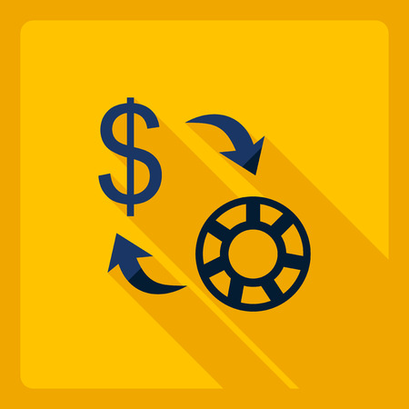 Flat modern design with shadow  Icon chipsのイラスト素材