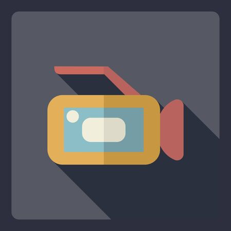 Flat modern design with shadow  Icon cameraのイラスト素材