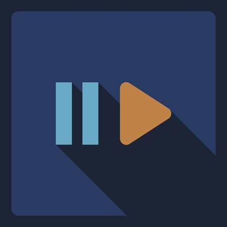 Flat modern design with shadow  Icon playのイラスト素材