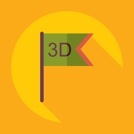 Flat modern design with shadow Icon 3d inscriptionのイラスト素材