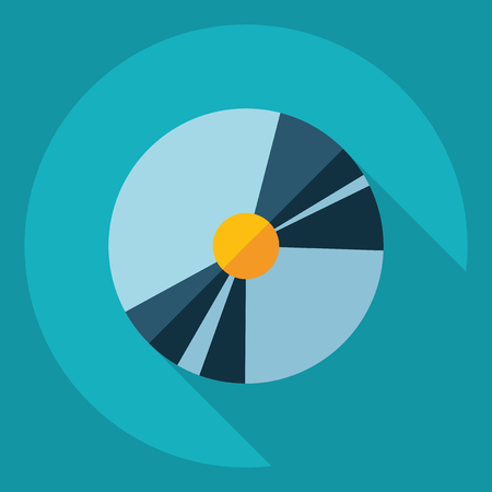 Flat modern design with shadow  Icon diskのイラスト素材