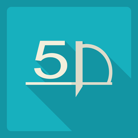 Flat modern design with shadow  Icon 5dのイラスト素材