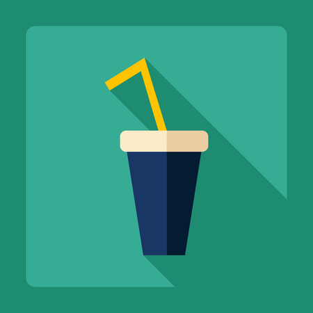Flat modern design with shadow Icon tumblerのイラスト素材